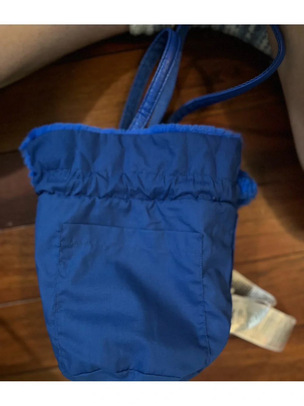 Disney Parks Pixar Toy Story 4 Forky Plush Fuzzy Crossbody Bag Cinch Sack Purse